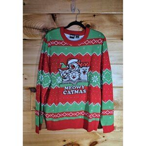 Mad Emgine XL Singing Kitty Cat Kittens Meowy Catmas Ugly Sweater Christmas
